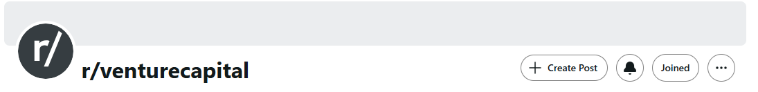Screenshot of the r/venturecapital subreddit on Reddit, a hub for venture capital discussions.
