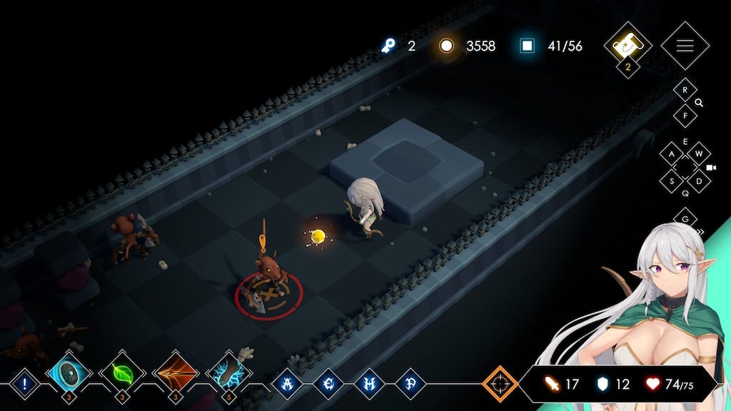 Map layout where the protagonist is facing a rat men