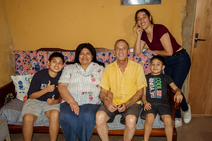 Julia Mendieta, a survivor of criadazgo, poses for photos at her home for The Paraguay Post