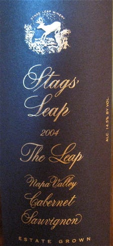 SLD - Stags Leap Winery label SLD - Stags Leap Winery label