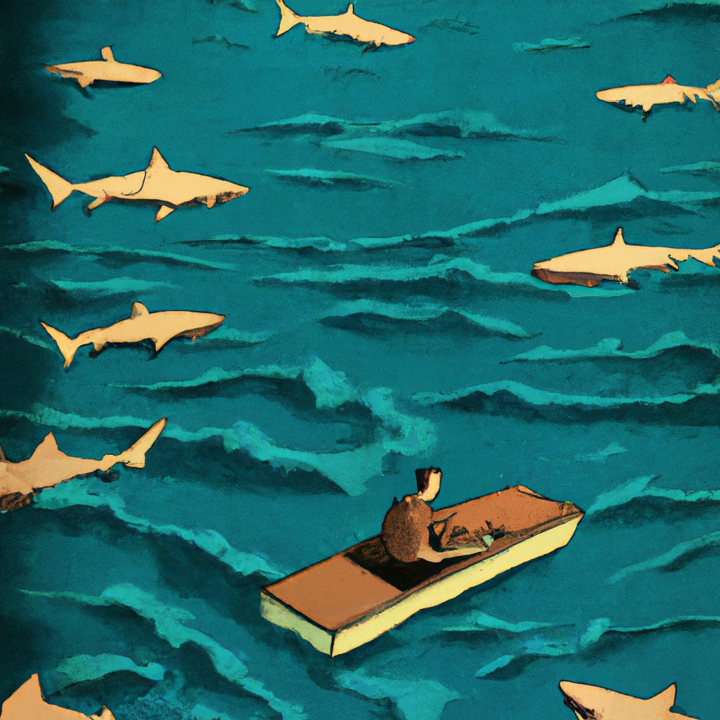 Thirty-Two Days Adrift header image by Paul Brown