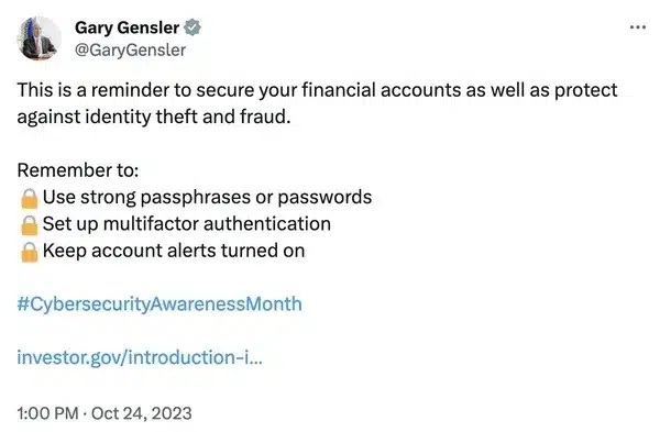 Twitter says, It's not our fault the SEC's account got hacked • Graham  Cluley