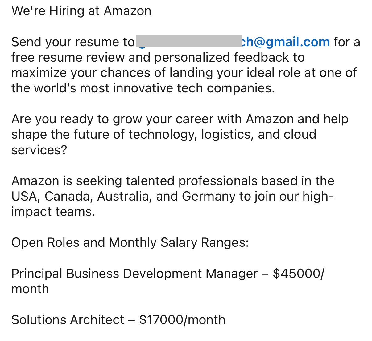 fake jobs