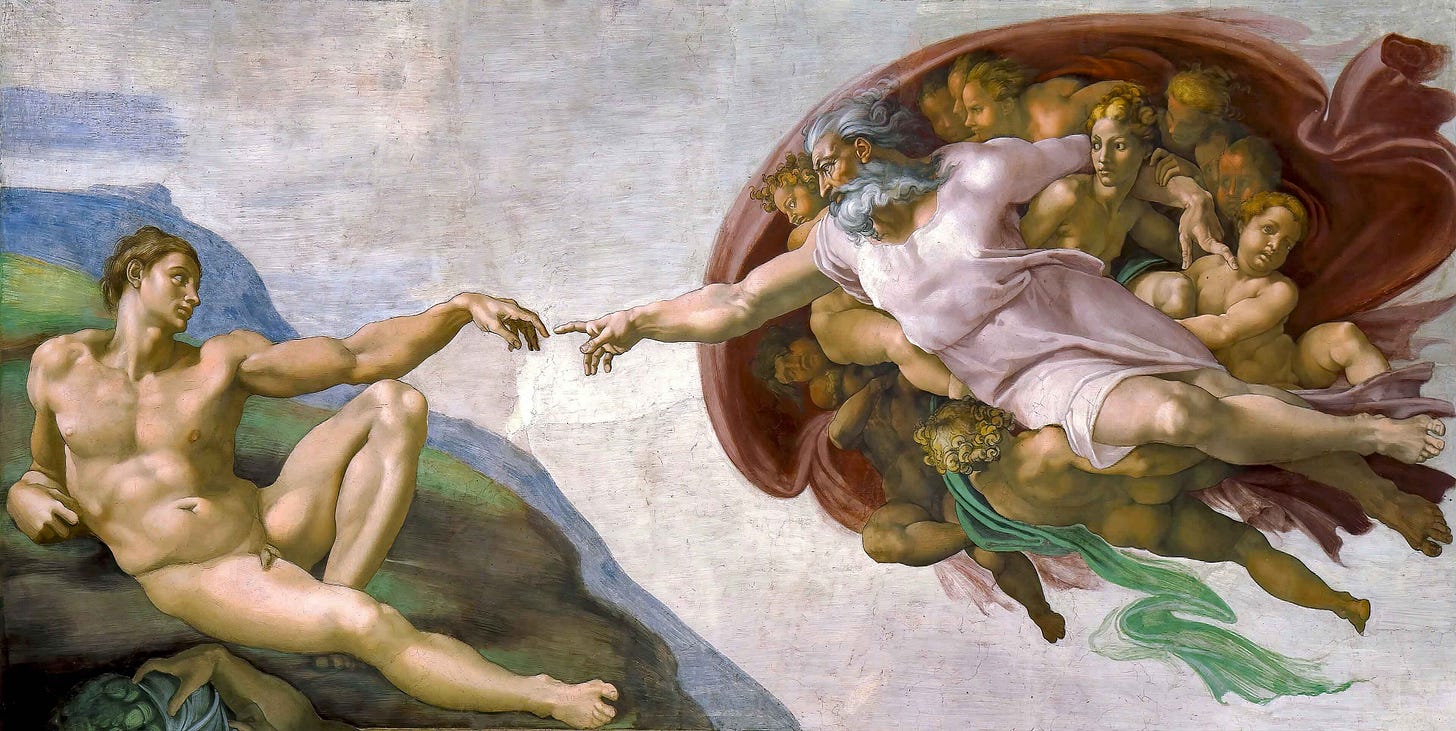 Detail of 'The Creation of Adam', Michelangelo Buonarroti, c. 1512