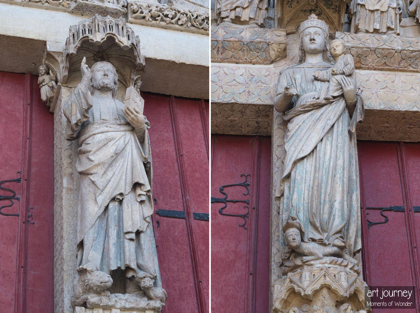 Statues Notre Dame Amiens Statues Notre Dame Amiens