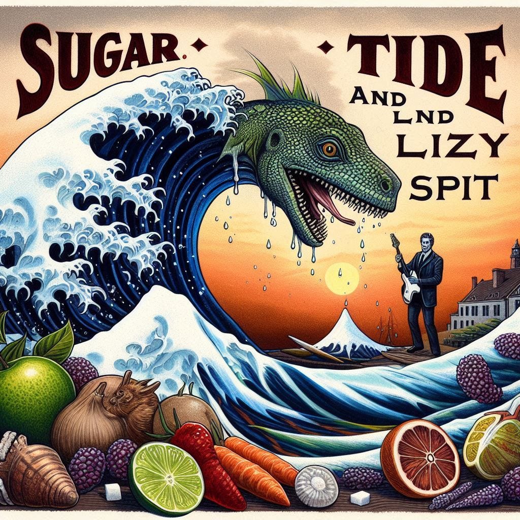 sugar, tide, and lizard spit