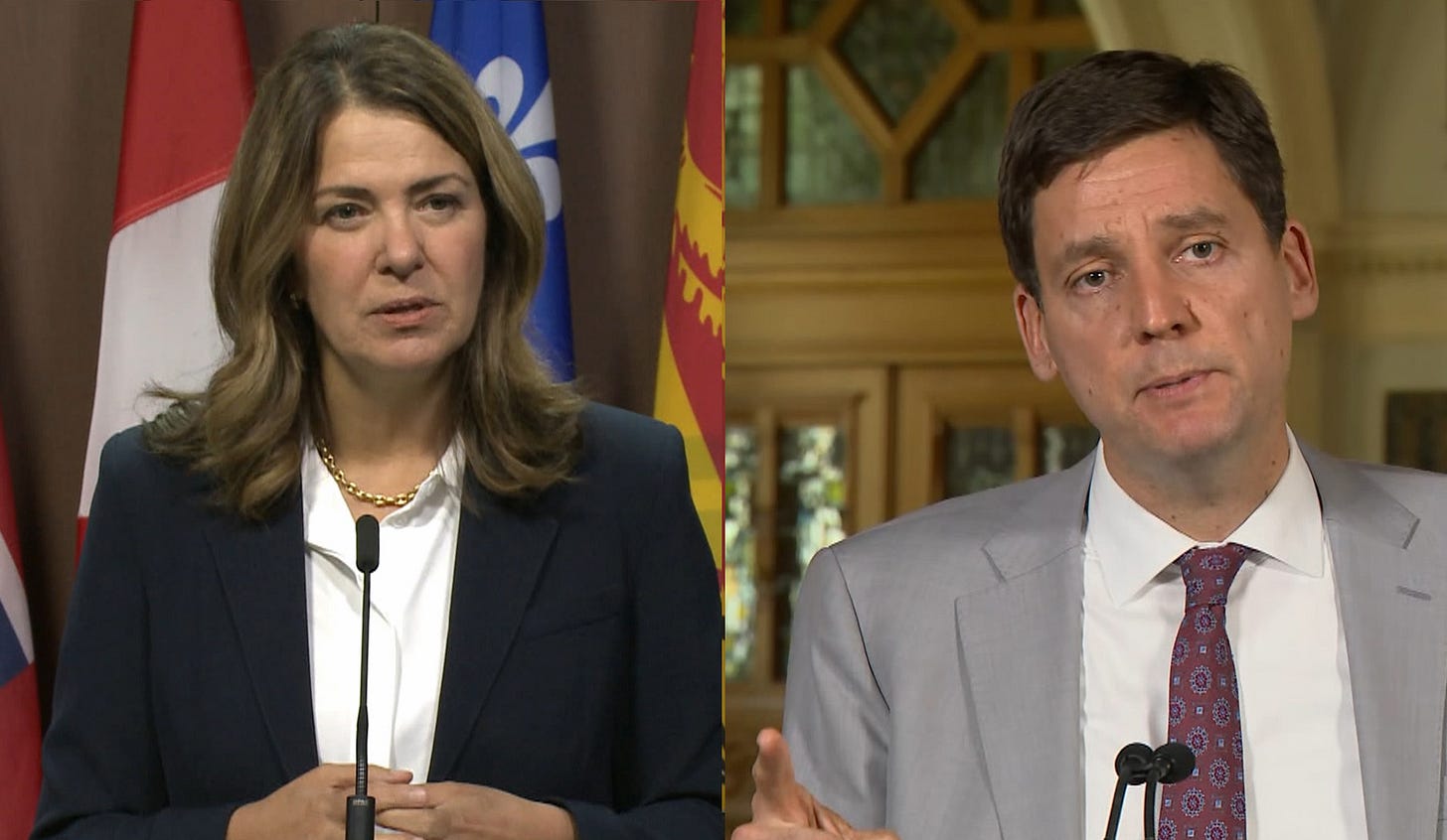Alberta, B.C. premiers butt heads over Danielle Smith's pipeline dreams |  Globalnews.ca