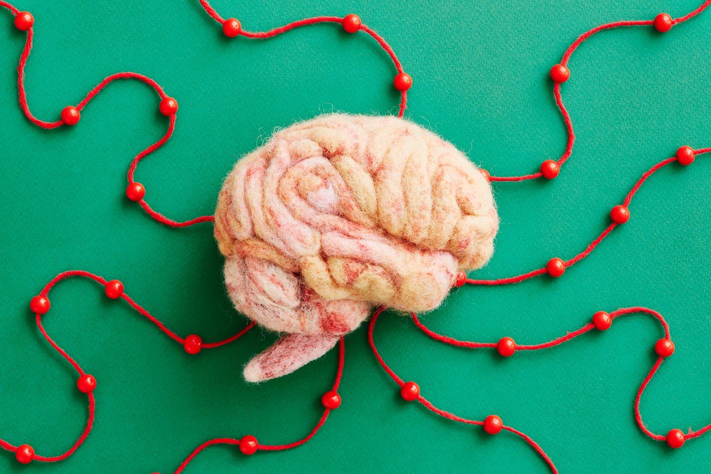 A human brain built of wool with string representing neural pathways [Richard Drury/Getty Images]