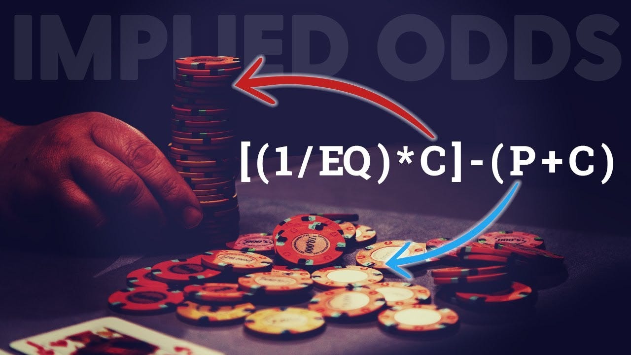 Implied Odds In Poker (+THE EASY SHORTCUT!) | SplitSuit Implied Odds In Poker (+THE EASY SHORTCUT!) | SplitSuit