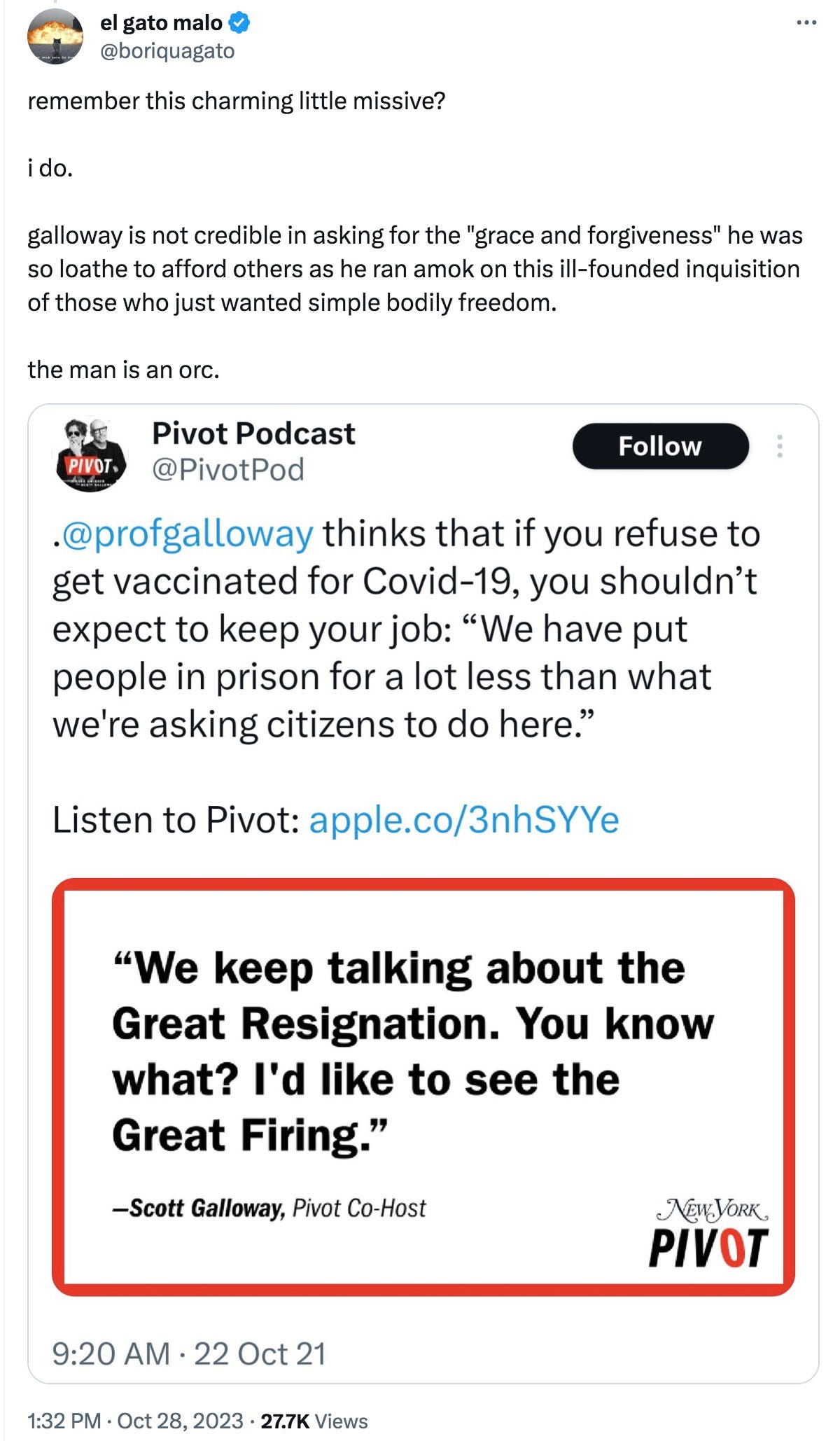 el gato malo: Scott Galloway on the Great Firing