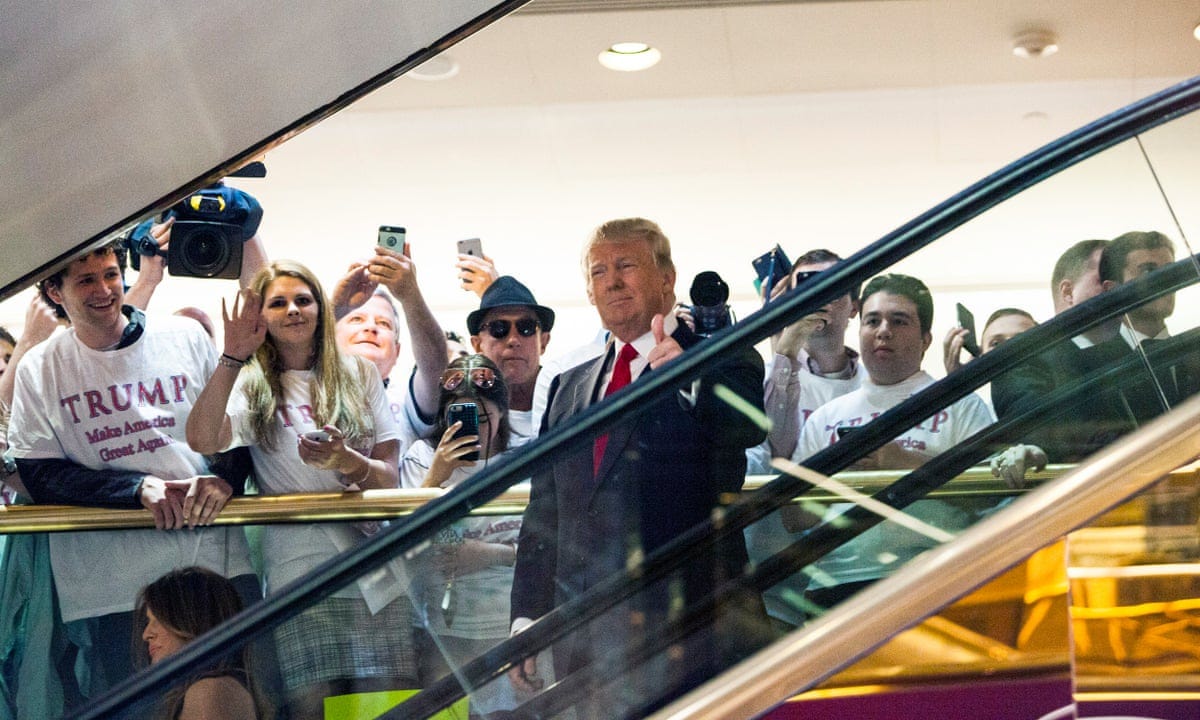 Golden escalator ride: the surreal day Trump kicked off his bid for  president | Donald Trump | The Guardian