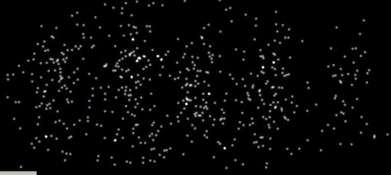 The double-slit experiment showed how electrons are both a particle and a wave; this GIF shows the electron buildup pattern one particle at a time.