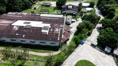an aerial view of a building 