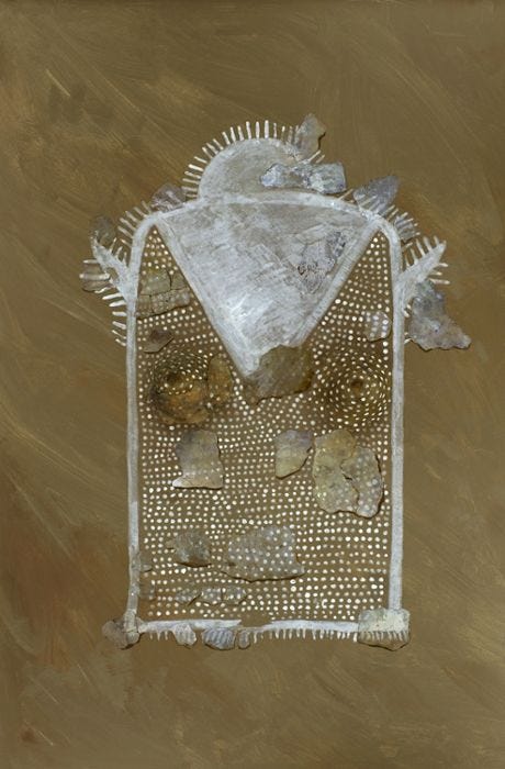 Rekonstruktion der Kultwand mit allen Figuren