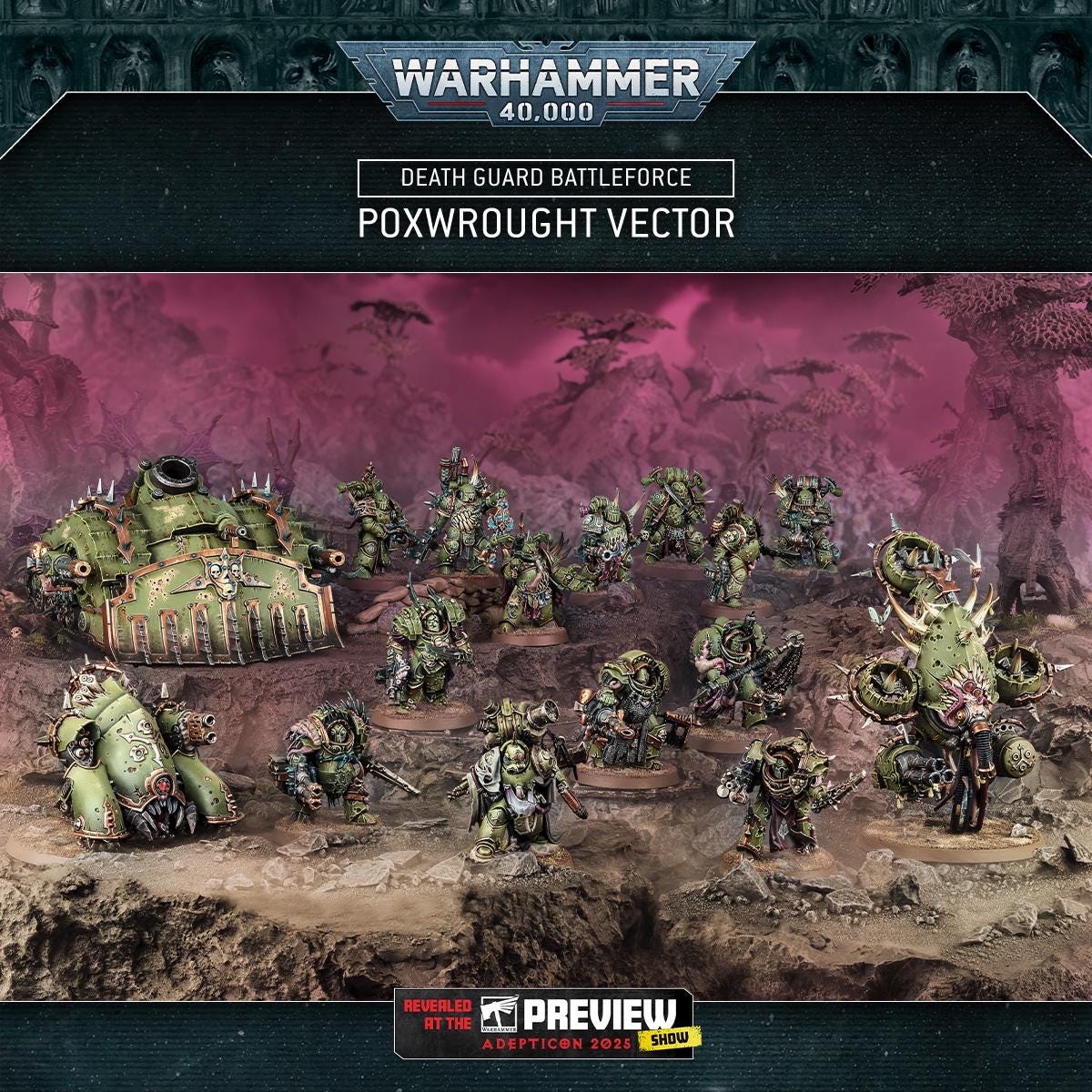 ウォーハンマー40k デスガードバトルフォースPoxwrought Vector Warhammer 40k: Death Guard Battleforce: Poxwrought Vector