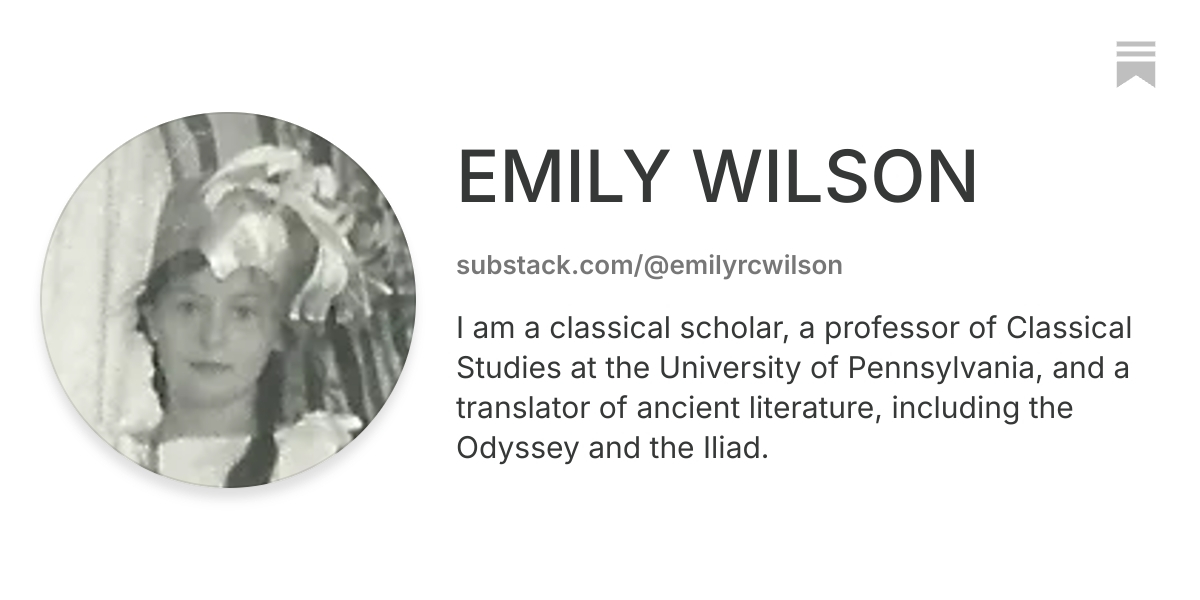 EMILY WILSON | Substack