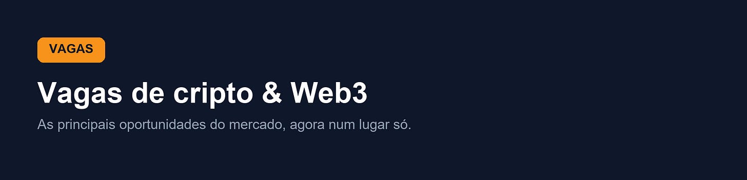 Vagas de cripto e Web3 no BTCnizando