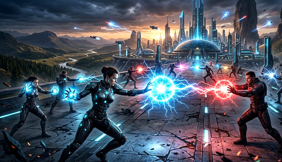 Who controls your destiny - Beyond The Mind Dimension VI book cover featuring parallel universes and alien Mentallics