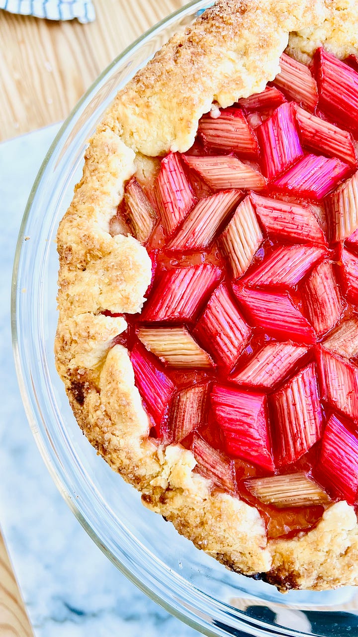 Rhubarb Galette and Strawberry Basil Kombucha
