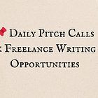 ✍️ Pitch Calls & Freelance Writing Opportunities, 21 October