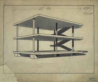 Charles-Édouard Jeanneret (Le Corbusier), 1914-15, Maison Dom-Ino