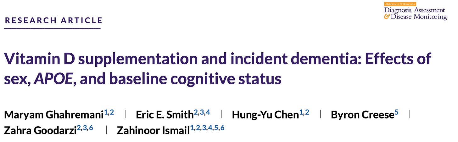 Artículo Vitamina D y demencia Artículo Vitamina D y demencia