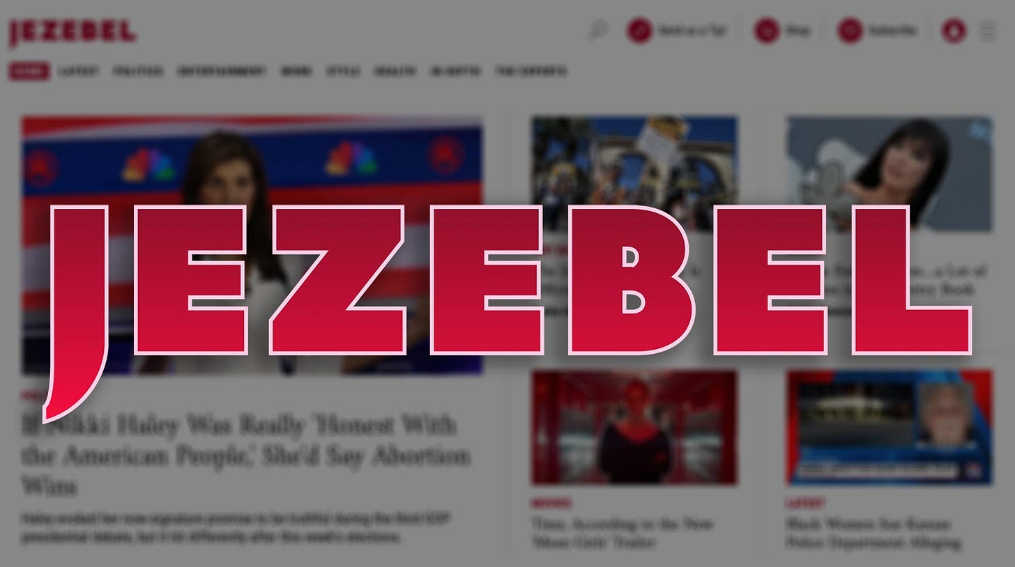 Skärmdump Jezebel.com, logo via Wikimedia Commons (public domain). Kollage: Media.nu