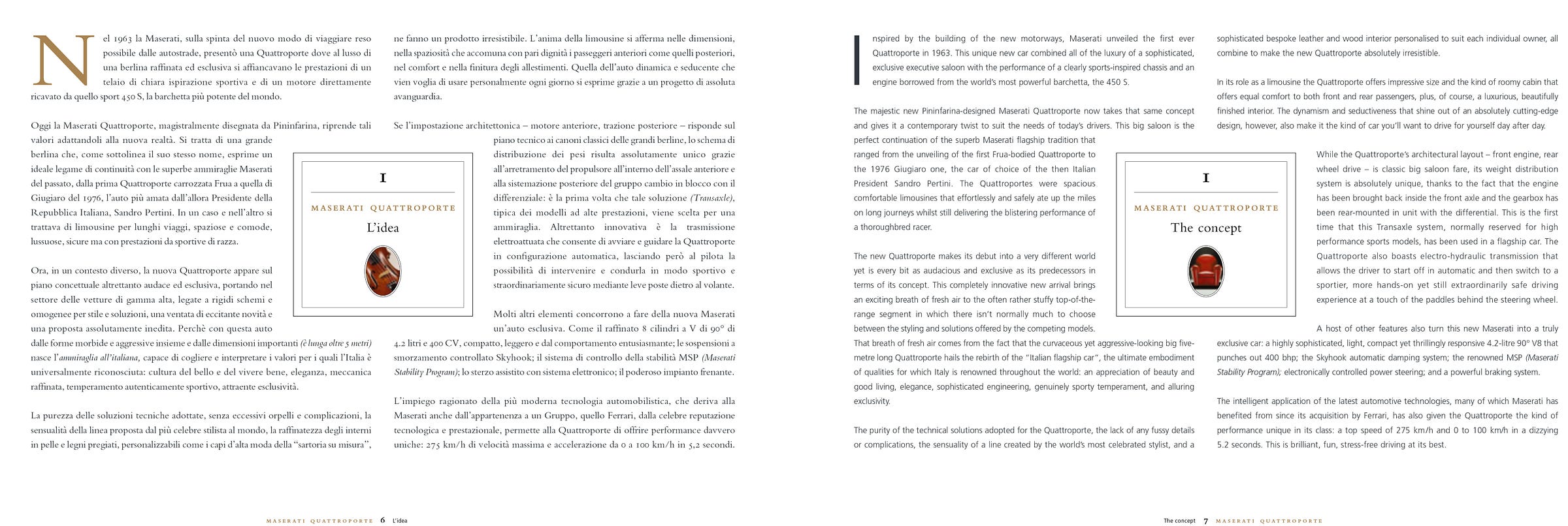 Maserati Quattroporte 2003 Brochure Concept Maserati Quattroporte 2003 Brochure Concept