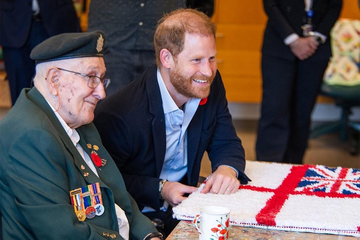 Laura Proctor for True Patriot Love via Sussex.com Prince Harry in Canada on Nov. 6, 2025