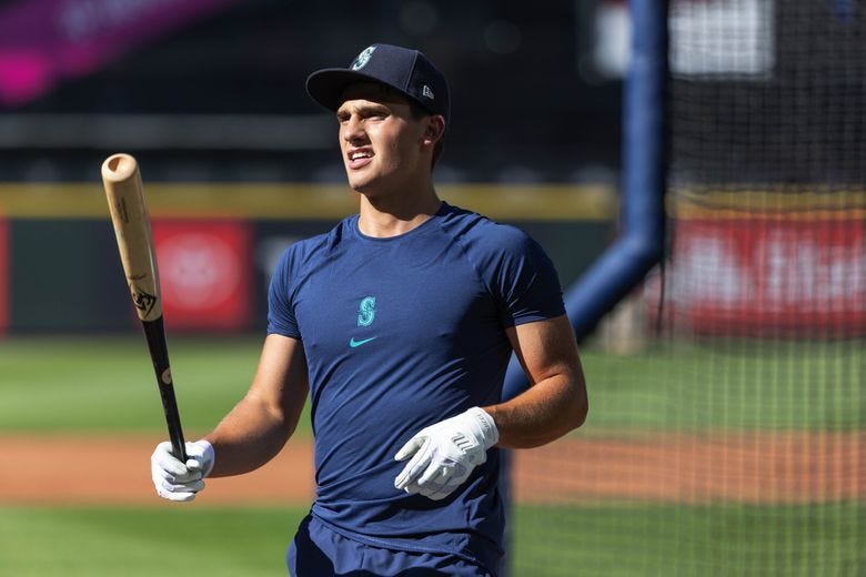 Mariners first-round draft pick Cole Young met the organization last year at T-Mobile Park in Seattle. (Dean Rutz / The Seattle Times, 2022)