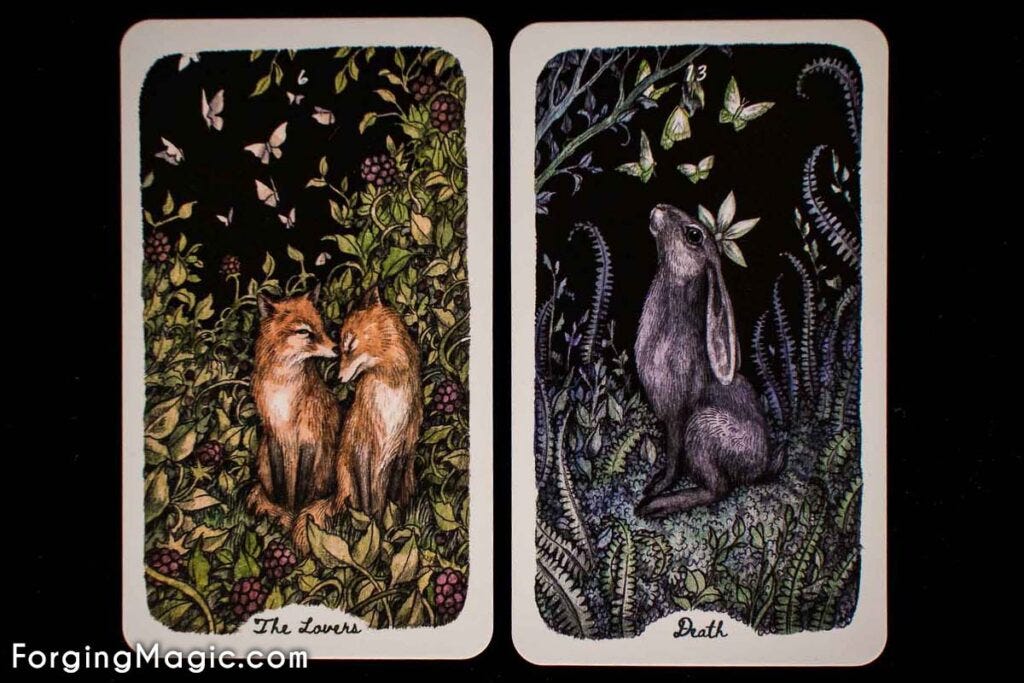 Lovers and Death Cards Oak, Ash & Thorn Tarot Lovers and Death Cards Oak, Ash & Thorn Tarot