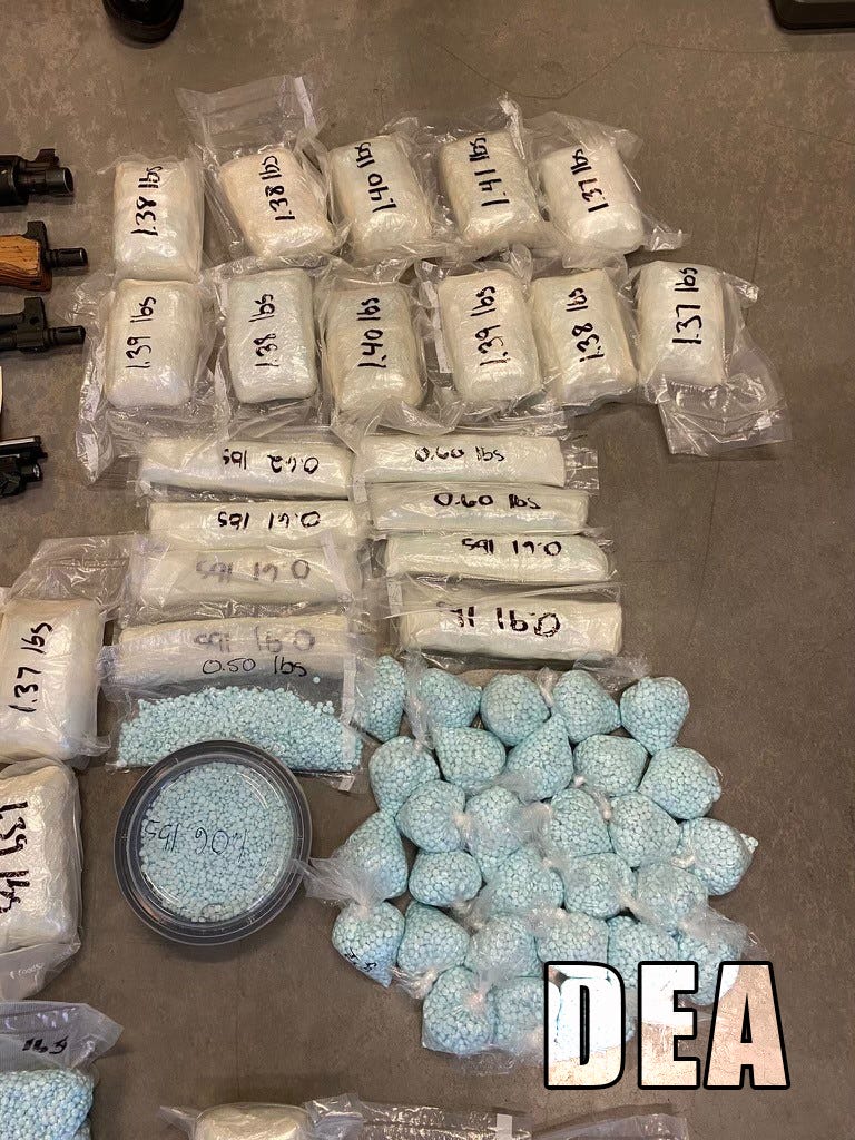 methamphetamine and fentanyl
