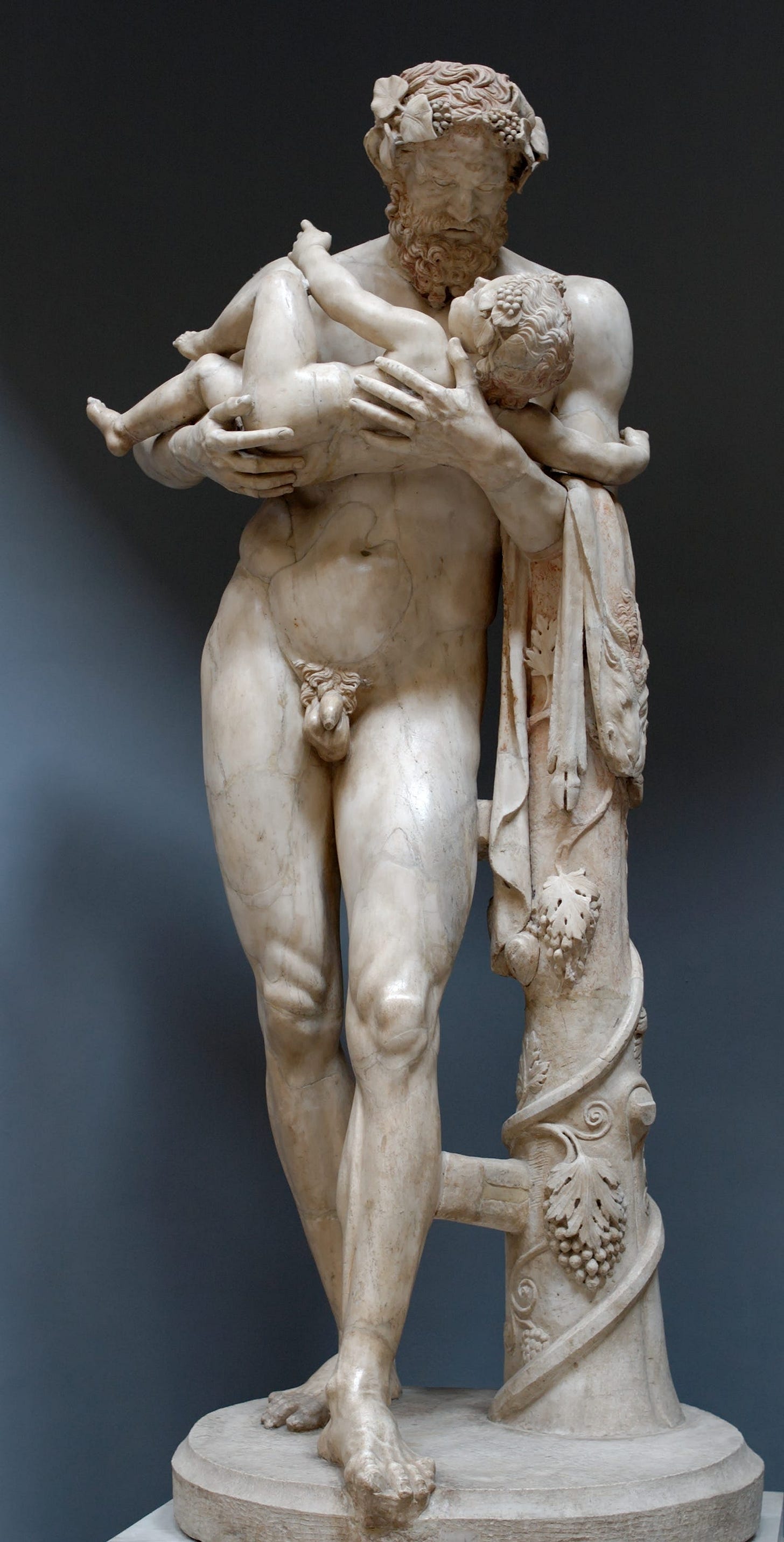 Silenus with Dionysos.