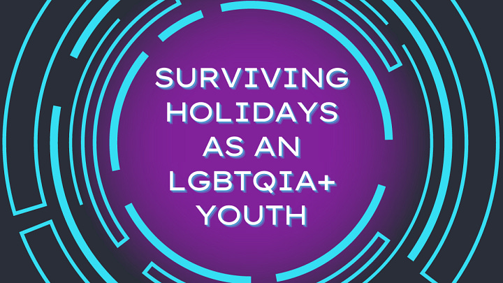 Various social media posts about "surviving" the holidays with non-chosen family and reveling in chosen family