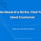 No Need of a Niche, Find Your Ideal Customer 