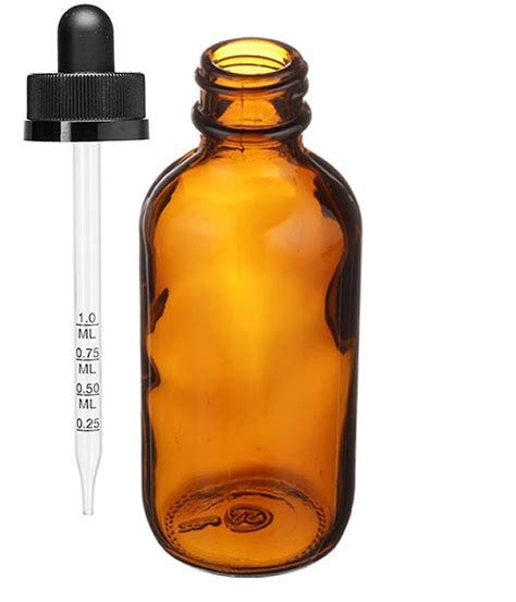 120 mL Amber Boston Round Glass Child Resistant w/ Measuring Dropper B - Fusion Flavours