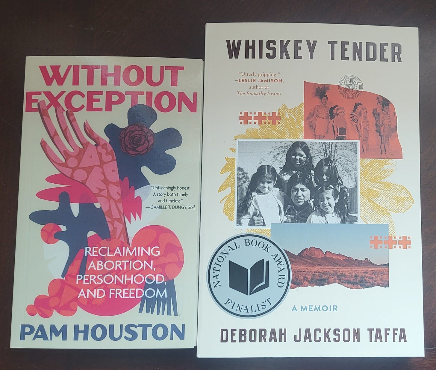 The covers of Without Exception and Whiskey Tender
