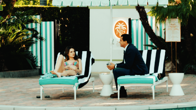 Charlotte Lawrence and Zavior Phillips in “Bad Monkey” season two, premiering Wednesday, December 2, 2026.