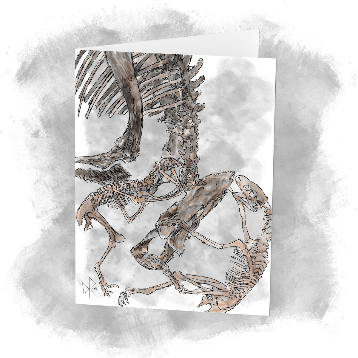 Lambeosaurus skeleton on display, Royal Tyrrell Museum. Sketch art by Don Rice. Lambeosaurus skeleton on display, Royal Tyrrell Museum. Sketch art by Don Rice.