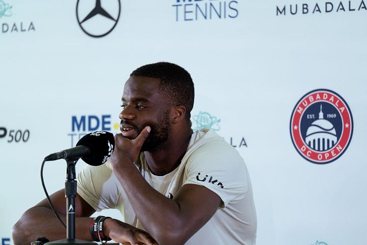 Frances Tiafoe and Taylor Fritz at the Mubadala DC Open Media Day 1 2026