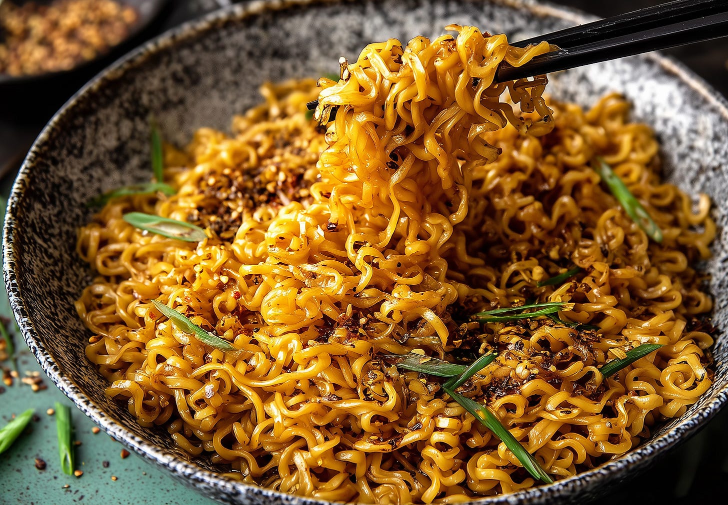 easy egg ramen noodles with garlic butter and egg