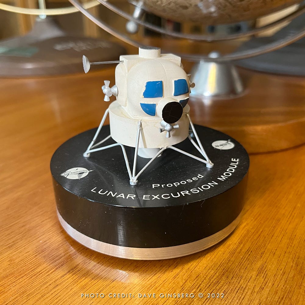 Grumman 1962 Proposed Lunar Excursion Module scale executive desk model. Lester Associates, Inc. 