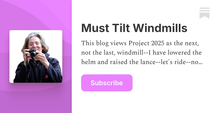 Must Tilt Windmills | Susan OBrien | Substack
