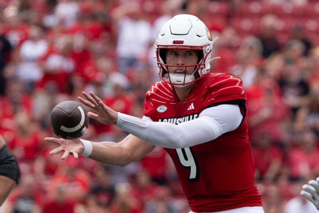 Tyler Shough leads Louisville in rout of Austin Peay - Field Level Media -  Professional sports content solutions | FLM