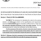 SB 48 - An Act to Provide Disclosure of a Cast Vote Record