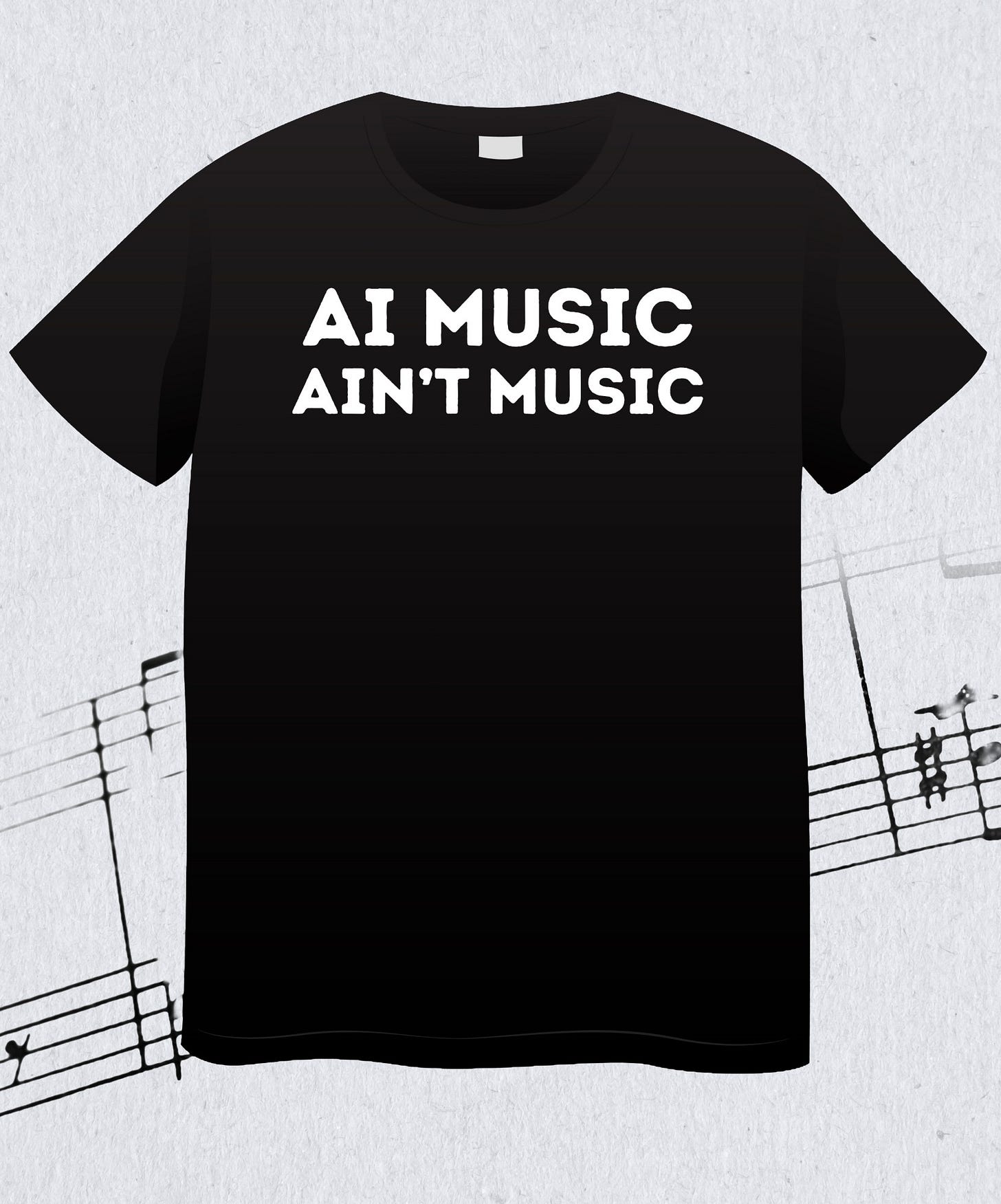 May be a graphic of musical instrument and text that says 'AI MUSIC ΑΙΝ'Τ MUSIC'