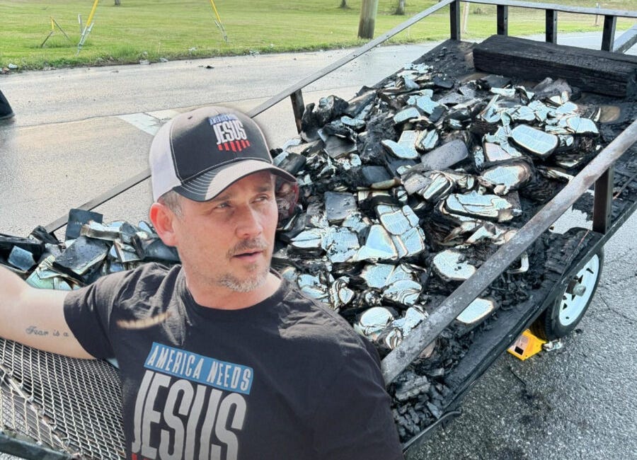 Hundreds of Bibles Torched Outside Greg Locke’s Church in Arsonist Hate Crime