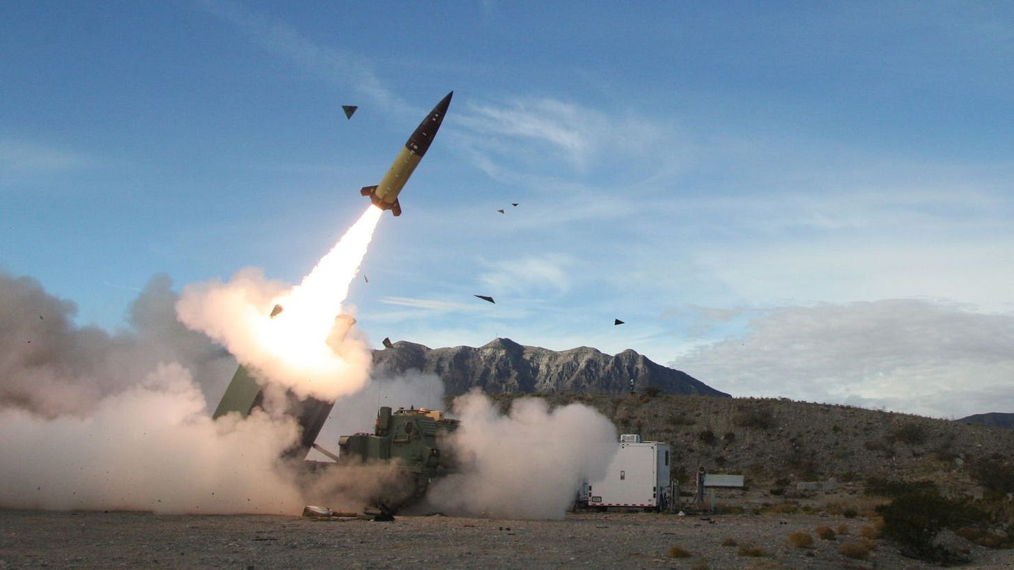 An early version of an Army Tactical Missile System is tested December 14, 2021, at White Sands Missile Range in New Mexico. An early version of an Army Tactical Missile System is tested December 14, 2021, at White Sands Missile Range in New Mexico.