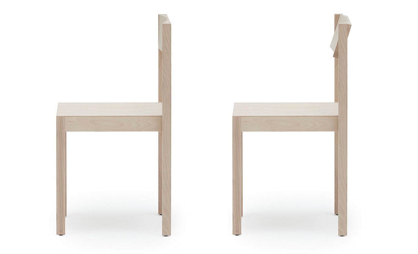 Archetype-A, wooden chair designed for the Italian company Billiani