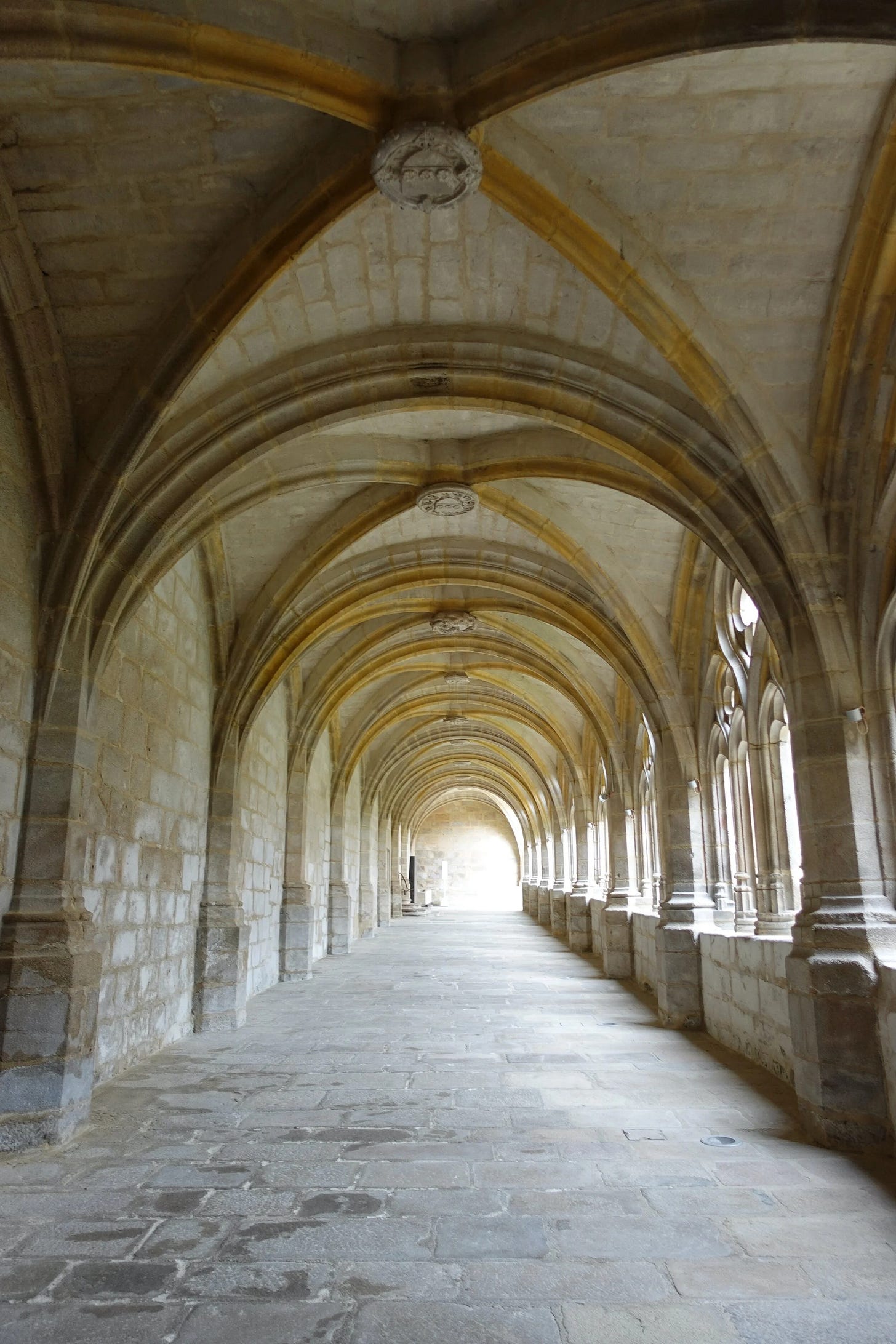  Hallway of the Cloisters at La Chaise-Dieu, Auvergne, France 